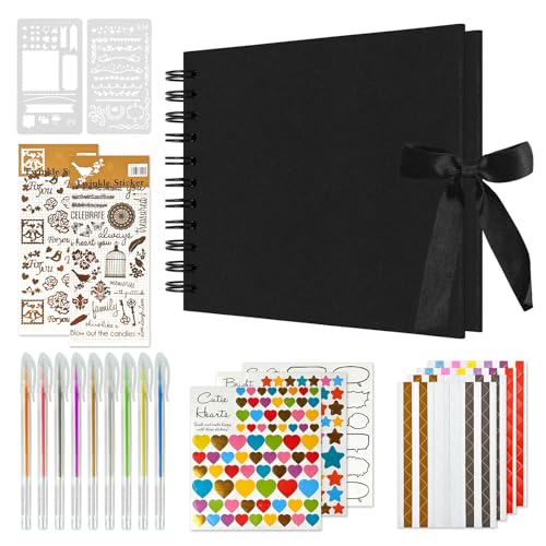 YIMETOP Fotoalbum zum Selbstgestalten A5 (21.5x15 cm) Scrapbook mit 30 Seiten, Platz für 60 Fotos - DIY Fotobuch für Baby, Hochzeit, Jahrestag, Valentinstag - Inklusive Geschenkbox Idee