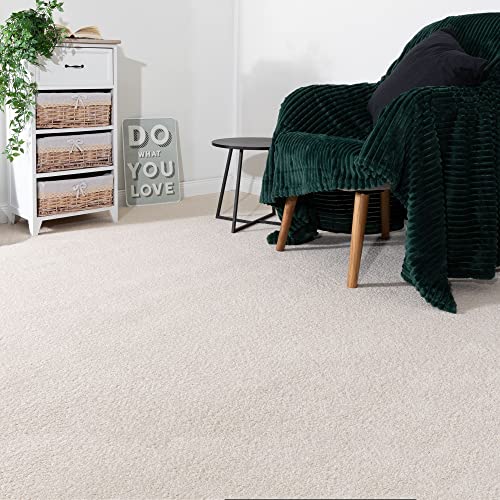 Steffensmeier Teppichboden Ibiza | Auslegware | Kinderzimmer,Wohnzimmer,Schlafzimmer und Jugendzimmer | Creme, Größe: 100x600 cm