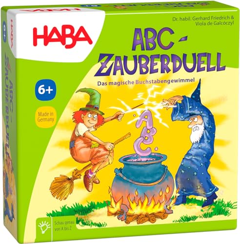 HABA ABC Zauberduell - Lernspiel ab 6 Jahren zum Buchstabenlernen und Alphabet üben, Geschenk zur Einschulung, für Schulanfänger und als Mitbringspiel - 1004912001