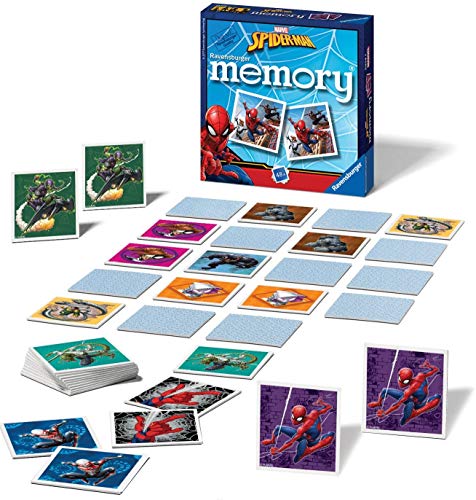 Ravensburger Marvel Spiderman Mini Memory Game - Matching Picture Snap Pairs Game For Kids Age 3 Years and Up