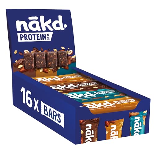 Nākd. Protein Variety Pack | Protein-Riegel | 7g Pflanzliches Protein | 100% Natürliche Zutaten | Ohne Zuckerzusatz | Vegan | 16 x 45g | 720g
