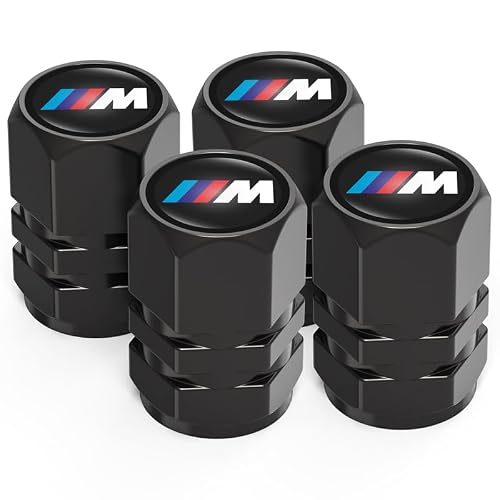 Reifen Ventilkappen für BMW M M2 M4 M5 M6 M8 X1 X2 X3 X5 X6 M135i M240i Z4 328i X7,Ventilkappen mit Dichtung für stabilen Reifendruck, Autoventil Kappe, 4 Stück