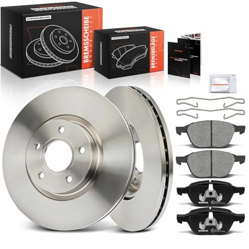 Frankberg Bremsensatz inkl. 2x Bremsscheiben + 4x Bremsbeläge Vorne Kompatibel mit Focus III Turnier K.u.g.a I Focus C-Max DM2 K.u.g.a II DM2 Replace# C2Y33323Z