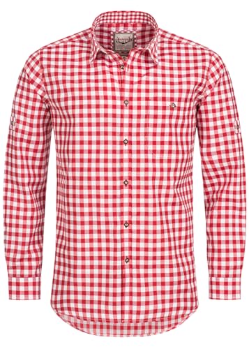 Stockerpoint Trachtenhemd OC-Franzl | kariert | modern Fit M Rot
