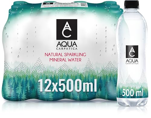 AQUA Carpatica Mineralwasser mit Kohlensäure, Nitratfrei, PET, 12 x 500ml