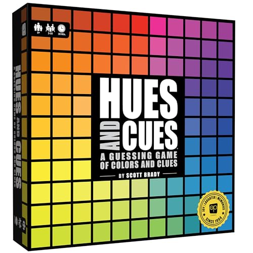 Hues and Cues – Brettspiel für Familienspielabende - Partygame – The OP Usaopoly – Für 3-10 Spieler – Englische Version