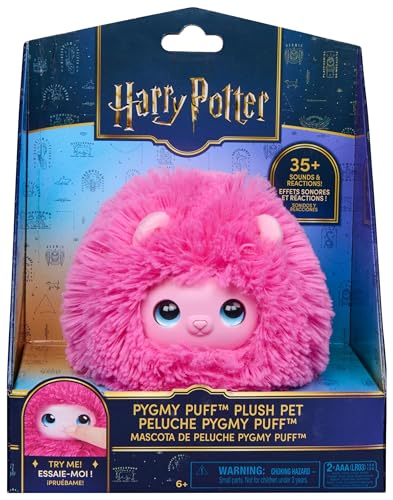Wizarding World – Minimuff, interaktives Plüschtier mit über 35 Geräuschen und Reaktionen, Spielzeug für Kinder ab 6 Jahren, Harry Potter Fanartikel, Pink