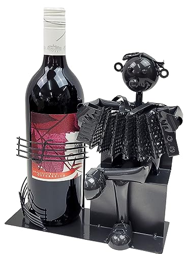 Hline Flaschenhalter Harmonika Spieler Akkordeon mit Musiknoten Geschenk Wein