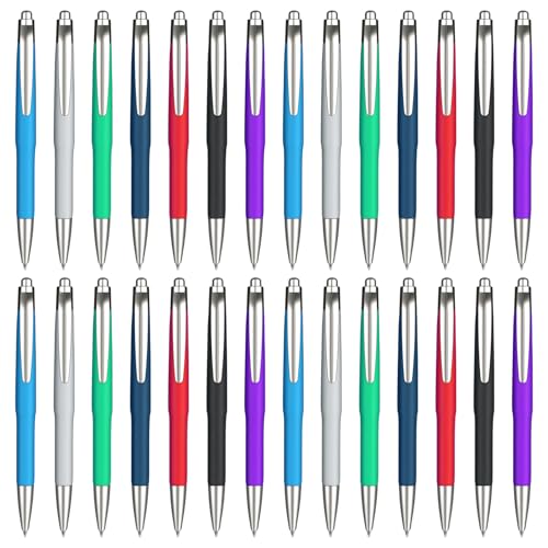 XTDMJ 100 Stück Kugelschreiber Hochwertig Druckkugelschreiber, 8 Zufällige Farben Ergonomische Kulischreiber Rutschfester, Einfaches & Weiches Schreiben Kugelschreiber Set Bunte