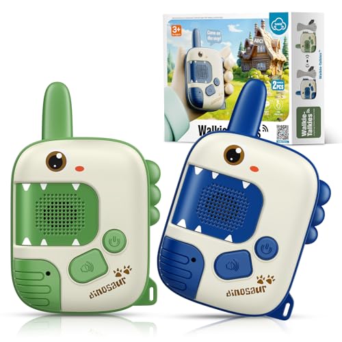 Walkie Talkie Kinder, Dinosaurier Spielzeug ab 3 4 5 6 7 8 Jahren Junge 3-8 Jahre Geschenkideen Walky Talky Weihnachten Geschenk Junge 3-8 Jahre Spiele für Jungen Funkgerät Kinderspielzeug Spielsachen