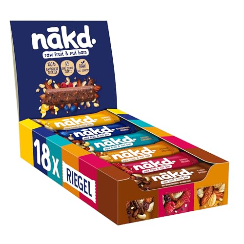 Nākd. Variety Pack | Kaltgepresste Frücht & Nüssriegel | 18 x 35g (630g)