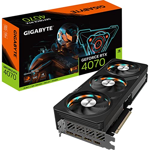 GIGABYTE GeForce RTX 4070 GAMING OC 12GB Graphics Card - 12GB DDRX6 21Gbps 192bit, PCI-E 4.0, Core 2565Mhz, RGB, DisplayPort 1.4, HDMI 2.1a, NVIDIA DLSS 3, GV-N4070GAMING OC-12GD