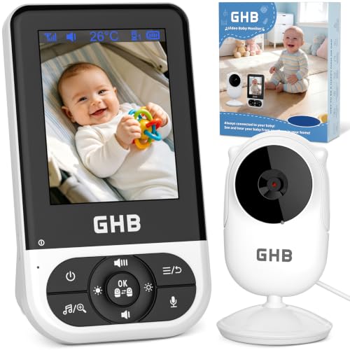 GHB Babyphone mit Kamera Baby Monitor 2,8 Zoll Schwarz