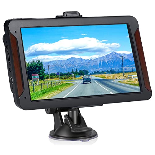 Aonerex Navigationsgerät 7 Zoll Touchscreen GPS Navi Navigation Navigationssystem Mehrsprachig für Auto LKW PKW KFZ 8GB/256MB Lebenslang Kostenloses Kartenupdate 52 Karten für Europa UK
