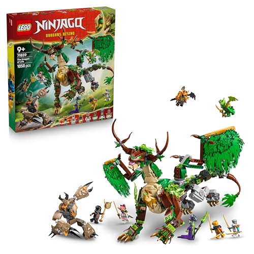 LEGO NINJAGO Der Drache des Lebens - Ninja Spielzeug mit Drachenfigur, Mini Monster Mech, 8 Minifiguren und Schwertern - Kreatives Geschenk für Jungen und Mädchen ab 8 Jahren und Fans - 71859