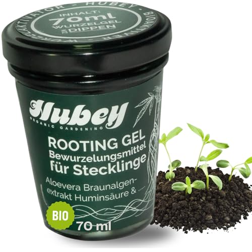 HUBEY BIO ROOTING GEL Bewurzelungsmittel für Stecklinge zur Pflanzenvermehrung Wurzelstimulator (70ml)