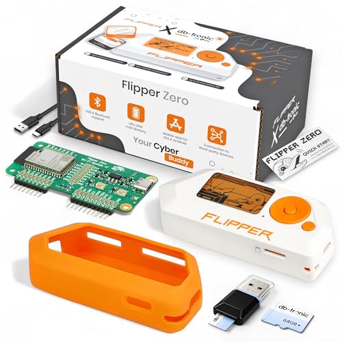Flipper Zero Starter Full Set | Flipper Zero | WiFi-Board | Silikonhülle | 64GB Speicherkarte | USB-Kartenleser