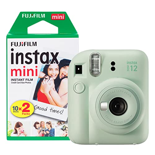 Fujifilm instax Mini 12 Sofortbildkamera mit 20 Aufnahmen, Mintgrün