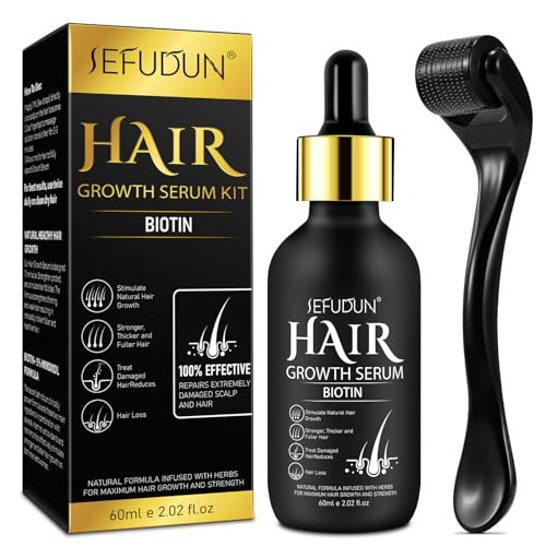 Haare-Set mit Bartroller,Dermaroller für Haare,Haare für Haarwachstum für Männer,Haare-Serum,stimuliert Haare,Bartwuchs Haare Stimuliert das Wachstum von Haaren