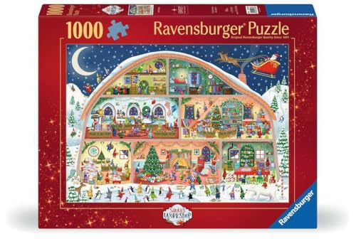 Ravensburger Puzzle 12001268 - Werkstatt des Weihnachtsmanns - 1000 Teile Puzzle für Erwachsene und Kinder ab 14 Jahren, Weihnachts-Puzzle