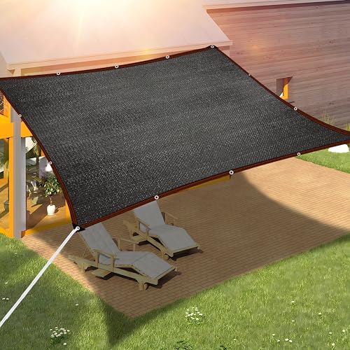 Schattierungsnetz,Schattiernetz mit ösen, 70%-90% Shading Rate UV-Beständiges für Pflanzenschutz Gewächshaus Scheune oder Zwinger,2x3m Schwarz