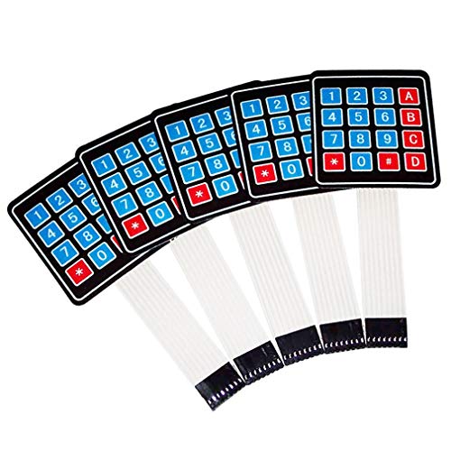 Hailege 5pcs 4x4 Matrix Array Membrane Keypad Keyboard 16 Keys AVR 12V Robort Parts Raspberry Pi
