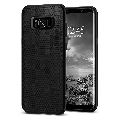 Spigen Liquid Air Hülle Kompatibel mit Samsung Galaxy S8 Plus -Schwarz - 6.2 Zoll