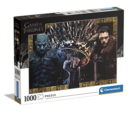 Clementoni - 39652 - Puzzle Game of Thrones - Puzzle 1000 Teile ab 10 Jahren, Erwachsenenpuzzle mit Wimmelbild, herausforderndes Geschicklichkeitsspiel für die ganze Familie