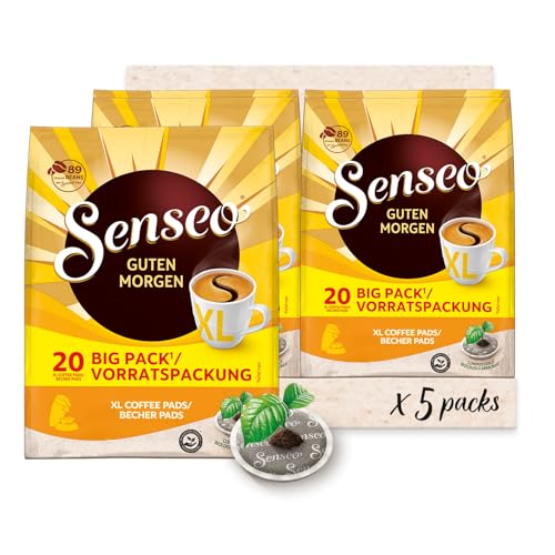 Senseo Pads Guten Morgen XL, Vorratspackung, 5 x 20 Getränke, 100 Kaffeepads