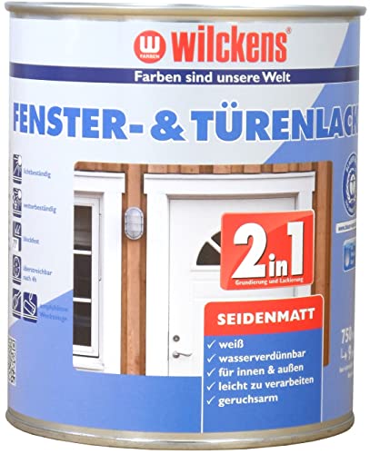 Wilckens 2in1 Fenster- & Türenlack seidenmatt, 750 ml, Weiß