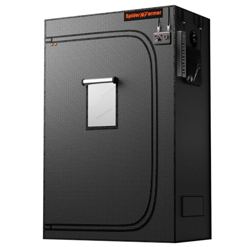 Spider Farmer Growzelt 120x60x180 cm für Indoor Lichtdicht und Wasserdicht Anbauzelt Grow Tent Growschrank für Homegrowing Pflanzenzucht Gewächshaus Indoor Zuchtzelt für SF2000