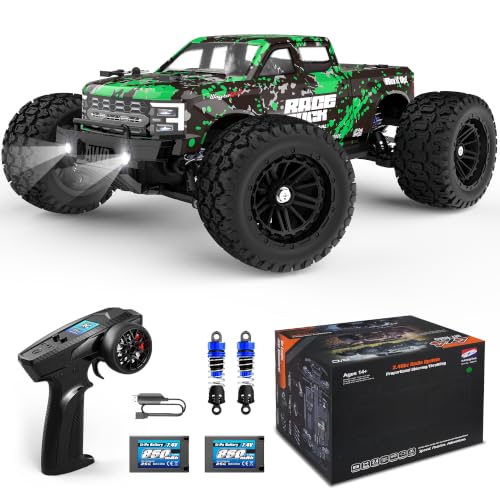HAIBOXING 18859E 1:18 RC Monstertruck 4WD Offroad, 36 km/h Ferngesteuertes RC Auto mit Alu-Kappen-Öl-Stoßdämpfern, Metall-Antriebswelle, spritzwassergeschützt, 2 Akkus – RC Car Spielzeug & Geschenk