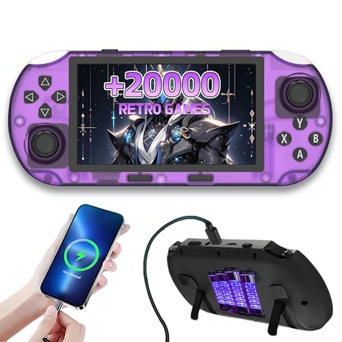 SF3000 Retro Handheld Spielkonsole Retro Konsole,20000+ Spiele,TV-Ausgang Tragbare Videospielkonsole,E-Book/Musik/Videowiedergabe,Notfall-Aufladen des Telefons,14 Emulatoren,4,5-Zoll-IPS-Bildschirm