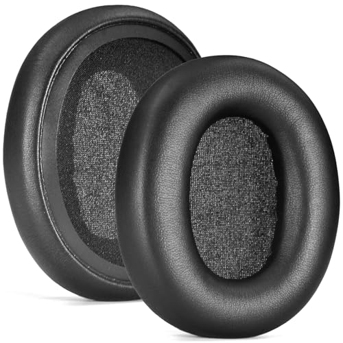 defean Ohrpolster, kompatibel mit Skullcandy Crusher ANC2, Over-Ear-Kopfhörer mit Geräuschunterdrückung, weicher Kunstleder, Schwarz