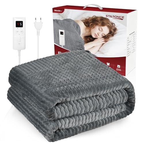 staronce Heizdecke 180x130 cm – 9 Heizstufen & Abschaltautomatik mit Überhitzungsschutz – Maschinenwaschbare Wärmedecke, Geschenke für Frauen