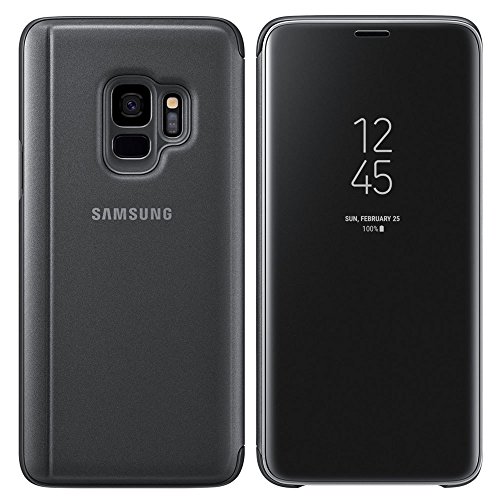 Samsung Galaxy S9 - Clear View Standing Cover EF-ZG960, Polycarbonat, Kratzfest, Black - 5.8 Zoll
