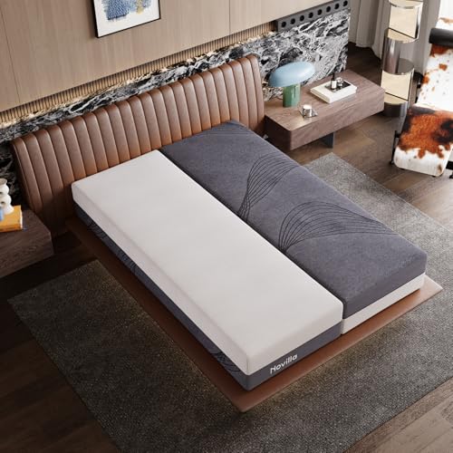 Novilla DualComfort Matratze 90x200 cm, 9-Zonen Gel & Greentea Memory Schaum Kaltschaummatratze, 25 cm Höhe H4 & H5 wendbare Matratze, Öko-Tex Zertifiziert Atmungsaktiver & Waschbarer Bezug