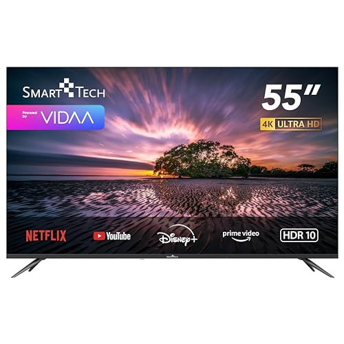 Smart Tech TV LED 4K UHD 55' (139cm) 55UV10V1 VIDAA 3xHDMI 2xUSB Store Mode Hotel Mode