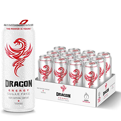 Dragon Energy Zuckerfrei 12 x 500 ml | Toller Geschmack | Enthält BVITS* Koffein und Taurin | Erfrischungsschub | Wenig Kalorien