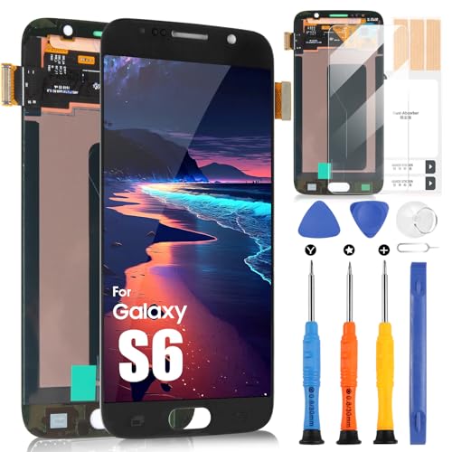 Original LCD Display für Samsung Galaxy S6 Display für Samsung S6 SM-G920F SM-G920I SM-G920S SM-G920T SM-G920K SM-G920L LCD Bildschirm Digitazer Touchscreen Assembly mit Reparatur-Set (5,1