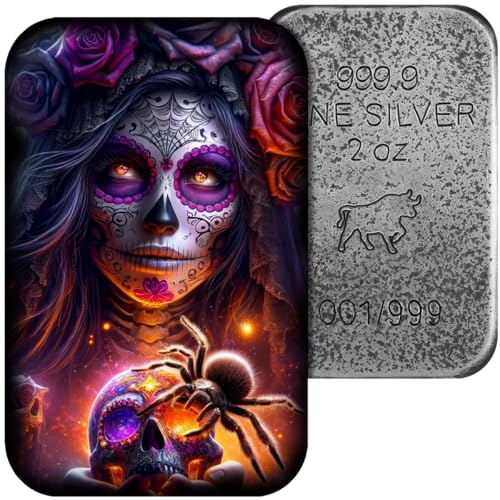 2 oz Silberbarren Dia de los Muertos 2024 Gussbarren Tag der Toten