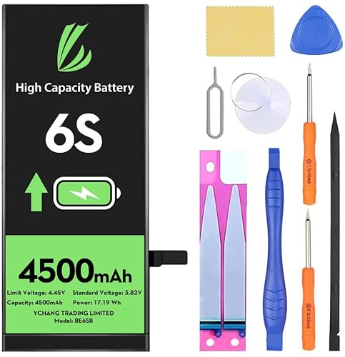 LL TRADER Akku für iPhone 6s, 4500 mAh Lithium-Polymer-Akku mit hoher Kapazität und Reparaturwerkzeugen