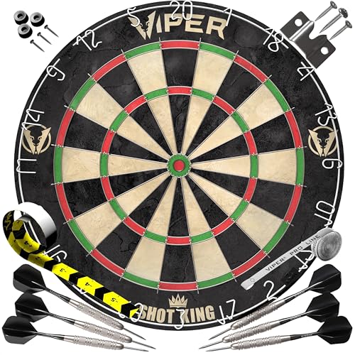 Viper Unisex-Erwachsene Shot King Dartscheiben-Set mit Stahlspitze, Schwarz, 17.75 inch