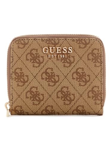 Guess Damen Zip-Around Geldbörse Laurel Ii Slg Small Zip Around Beige