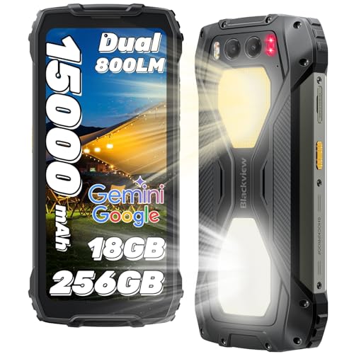 Blackview BV7300 Outdoor Handy, 15000mAh, 18GB+256GB(2TB), Dual 800LM Campinglicht, 6.67