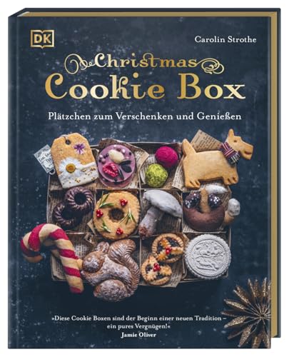 Christmas Cookie Box: Plätzchen zum Verschenken und Genießen. Edles Weihnachtsbackbuch mit Lesebändchen und Goldschnitt. Mit 50 leckeren Plätzchen-Rezepten