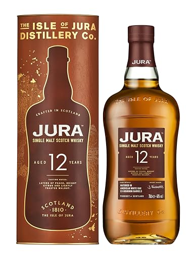 Jura 12 Jahre Single Malt Scotch Whisky mit Geschenkverpackung (1 x 0,7 l)