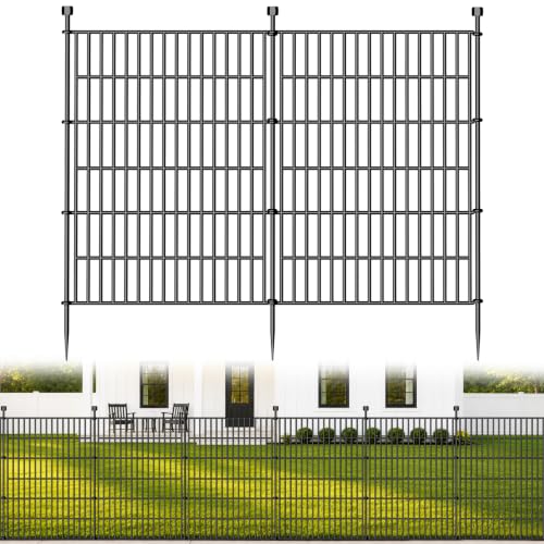 10 Paneele Dekorativer Gartenzaun für Hunde, 101 cm (H) x 7.2 m (L)