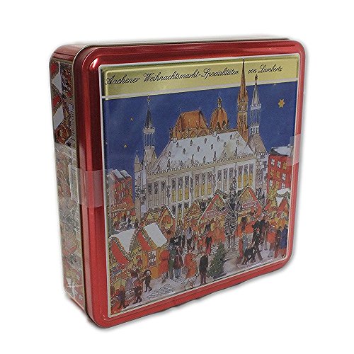 Lambertz verschiedene Lebkuchen in Nostalgie Weihnachtsmarkt Metalldose (500g Dose)