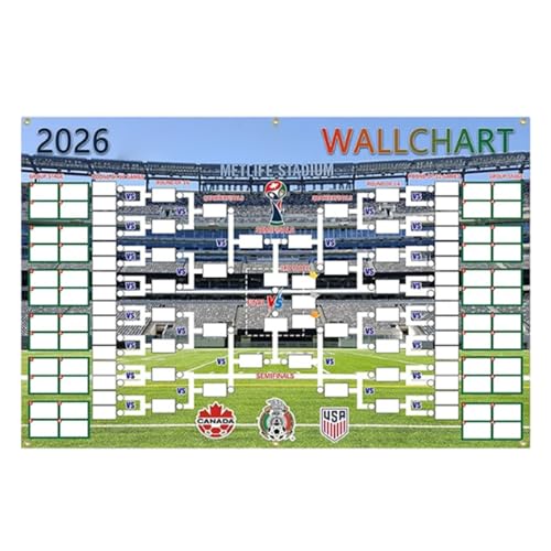 Generisch Fussball WM Spielplan 2026 Poster Viele Stile und Größen Deutsch Fussball Geschenke Poster für Fussballfans Fanartikel Fußball Turnier Fan Planer für Zuhause Party Deko